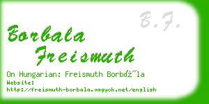 borbala freismuth business card